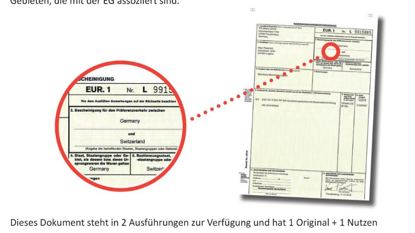 Warenverkehrsbescheinigung EUR.1